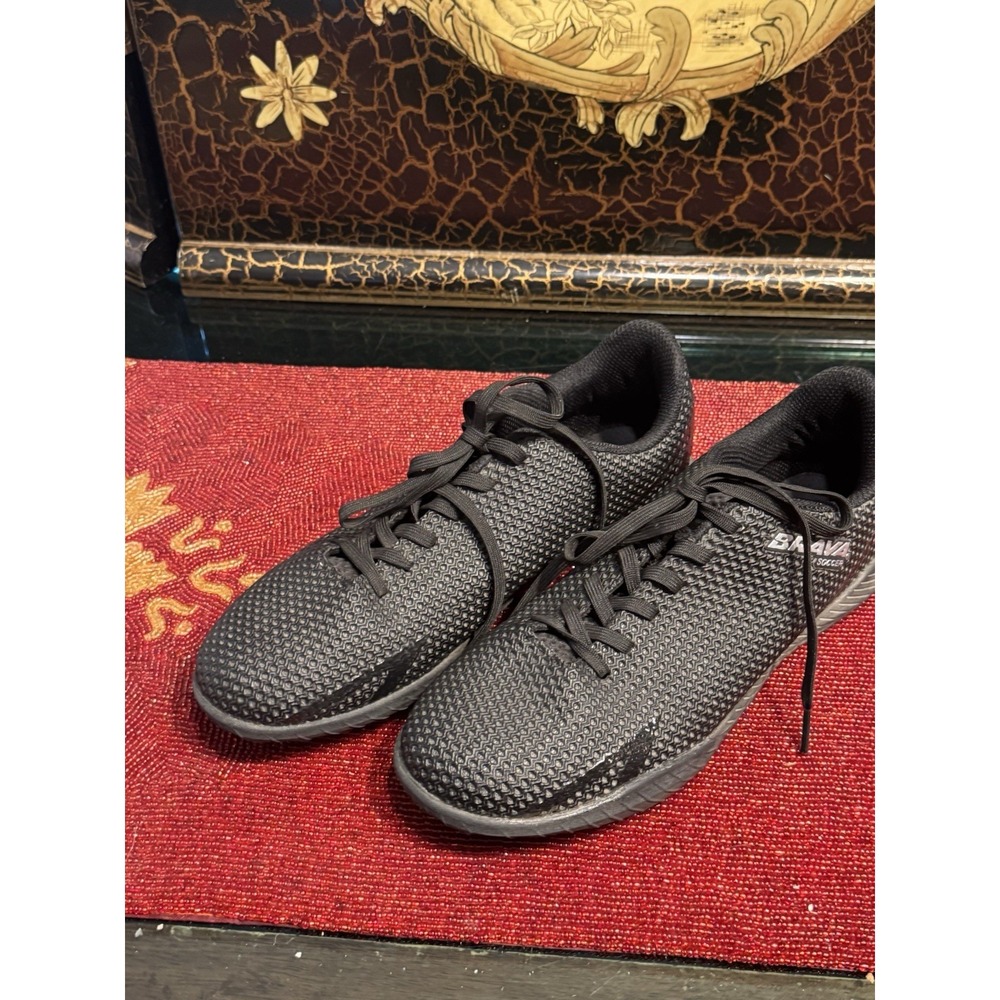 Brava Super Goal Turf Soccer Shoes Men's 7D Black 176764 Indoor Cleats